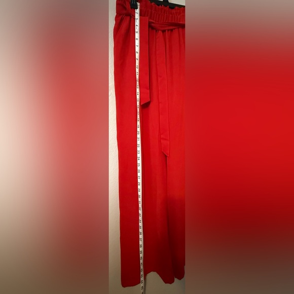 BOLD elements Red Ruffled Waist Pants - Picture 6 of 6